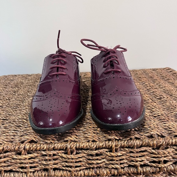 Asos Manic Burgundy Lace-up brogues - Size UK 5 - Picture 4 of 11